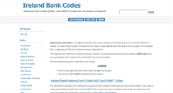 Desktop Screenshot of irelandbankcodes.com