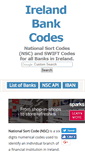 Mobile Screenshot of irelandbankcodes.com